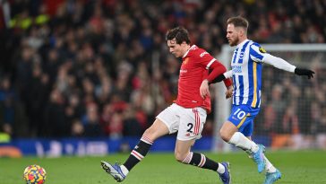 Victor Lindelof reveals the changes that helped Man United beat Brighton. (Photo by PAUL ELLIS/AFP via Getty Images)