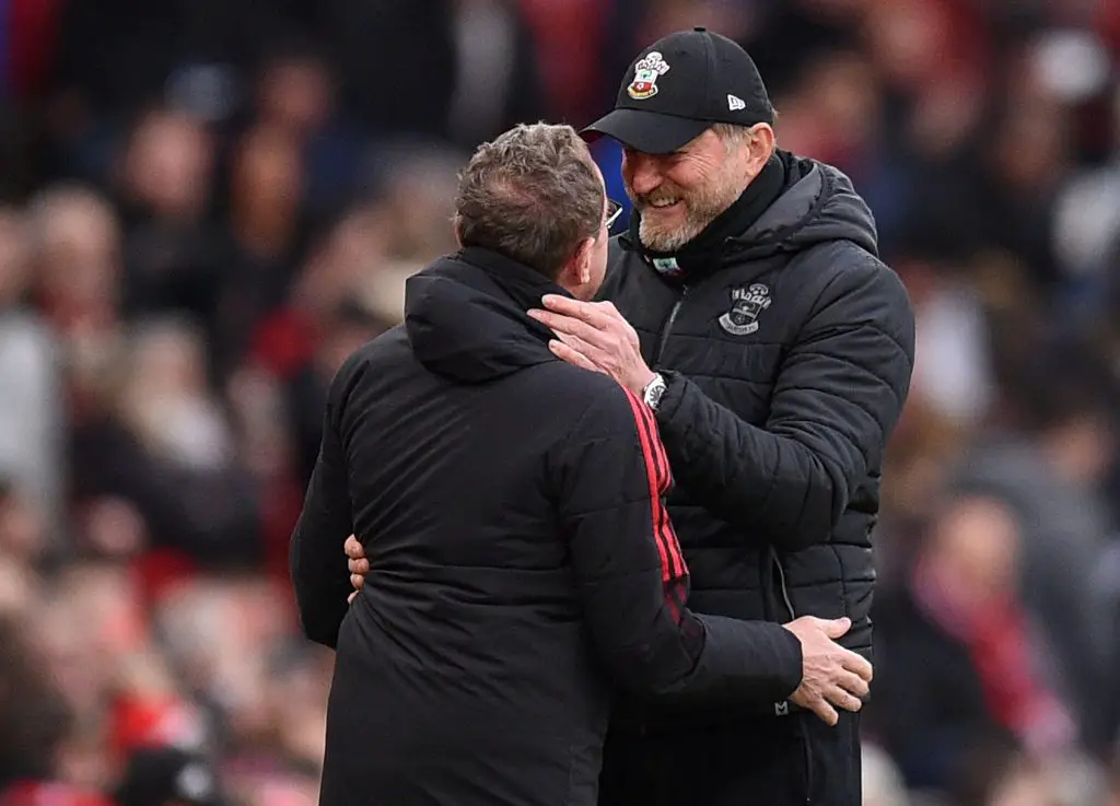 Southampton coach Ralph Hasenhuttl dismisses links to Man United manager job. (Photo by OLI SCARFF/AFP via Getty Images)