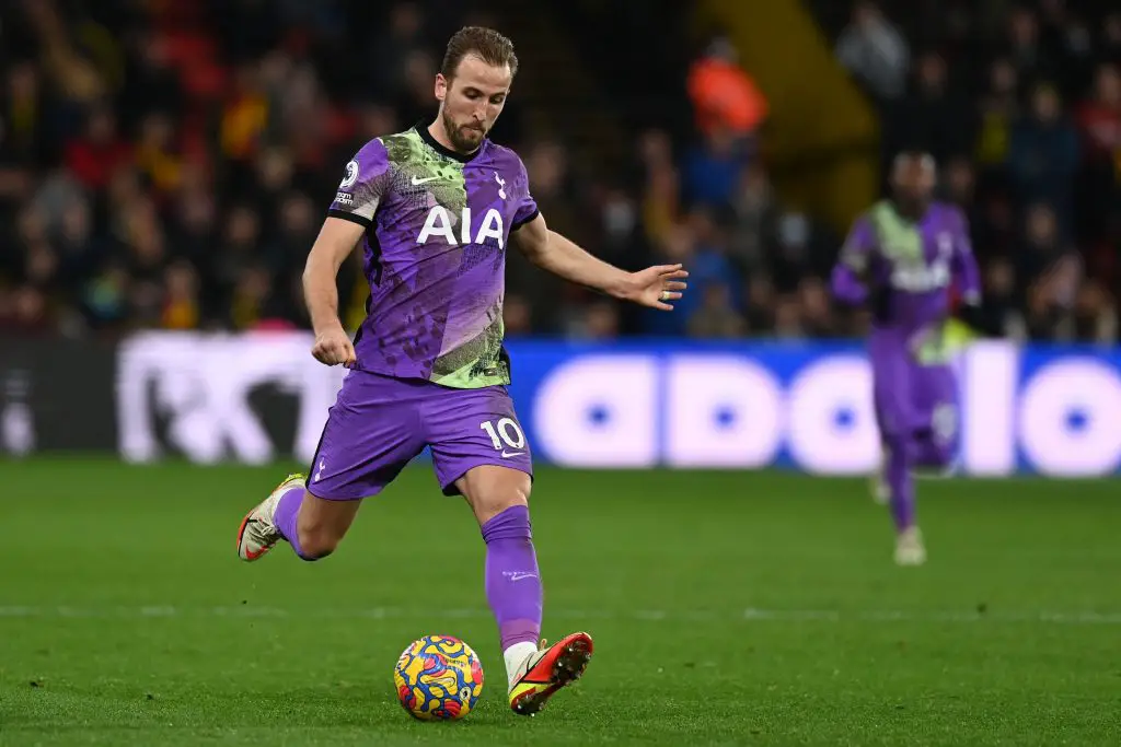 Harry Kane set to snub Manchester United and stay at Tottenham Hotspur next summer.  (Photo by GLYN KIRK/AFP via Getty Images)