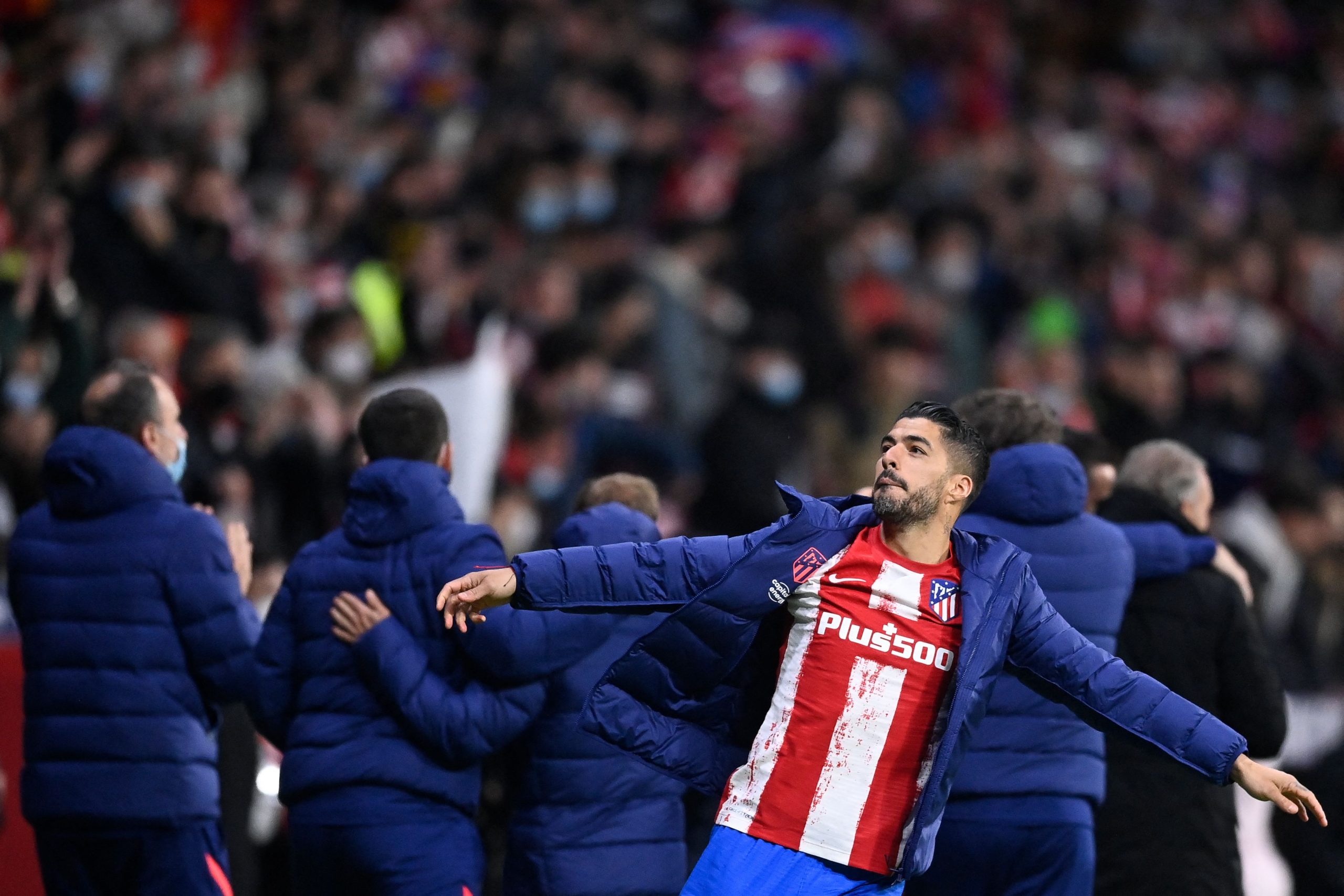 Atletico Madrid ace Luis Suarez expected to miss Champions League clash against Manchester United .