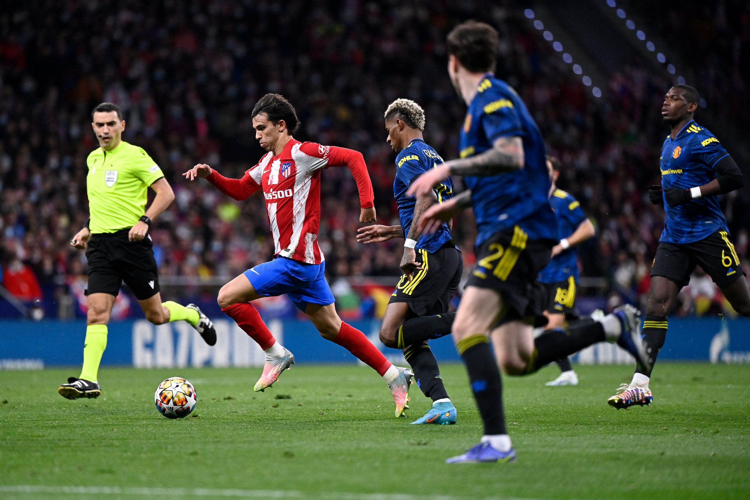 Atletico Madrid rejected a €135 million bid for Portuguese forward Joao Felix from Manchester United.