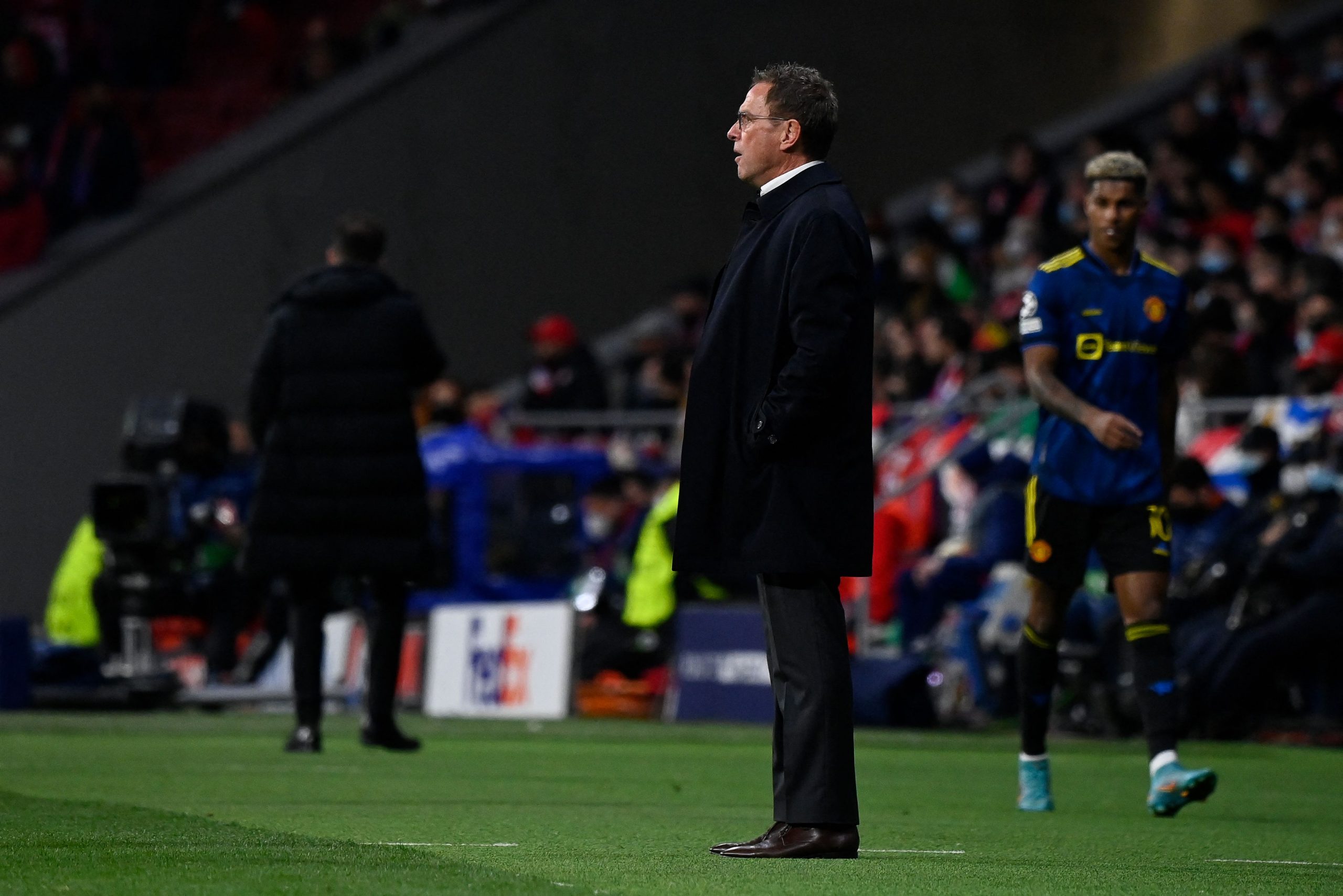 Ralf Rangnick will vacate the managerial hotseat this summer. (Photo by OSCAR DEL POZO/AFP via Getty Images)