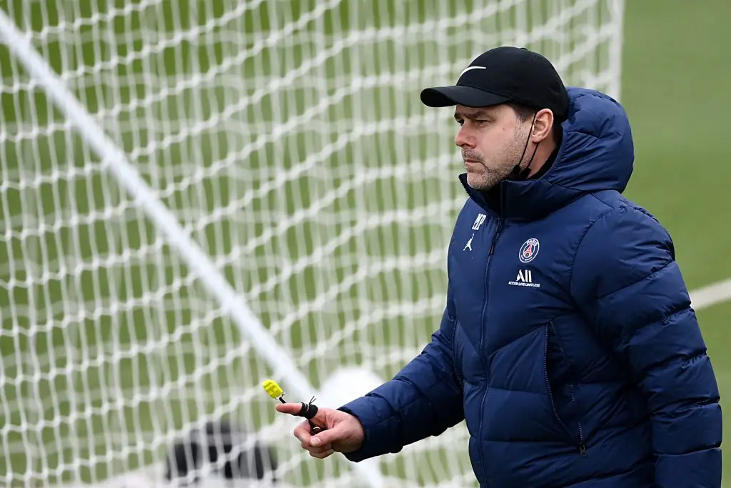 Mauricio Pochettino was booed by home fans on Sunday ahead of PSG's clash against Lorient. (Photo by FRANCK FIFE/AFP via Getty Images)