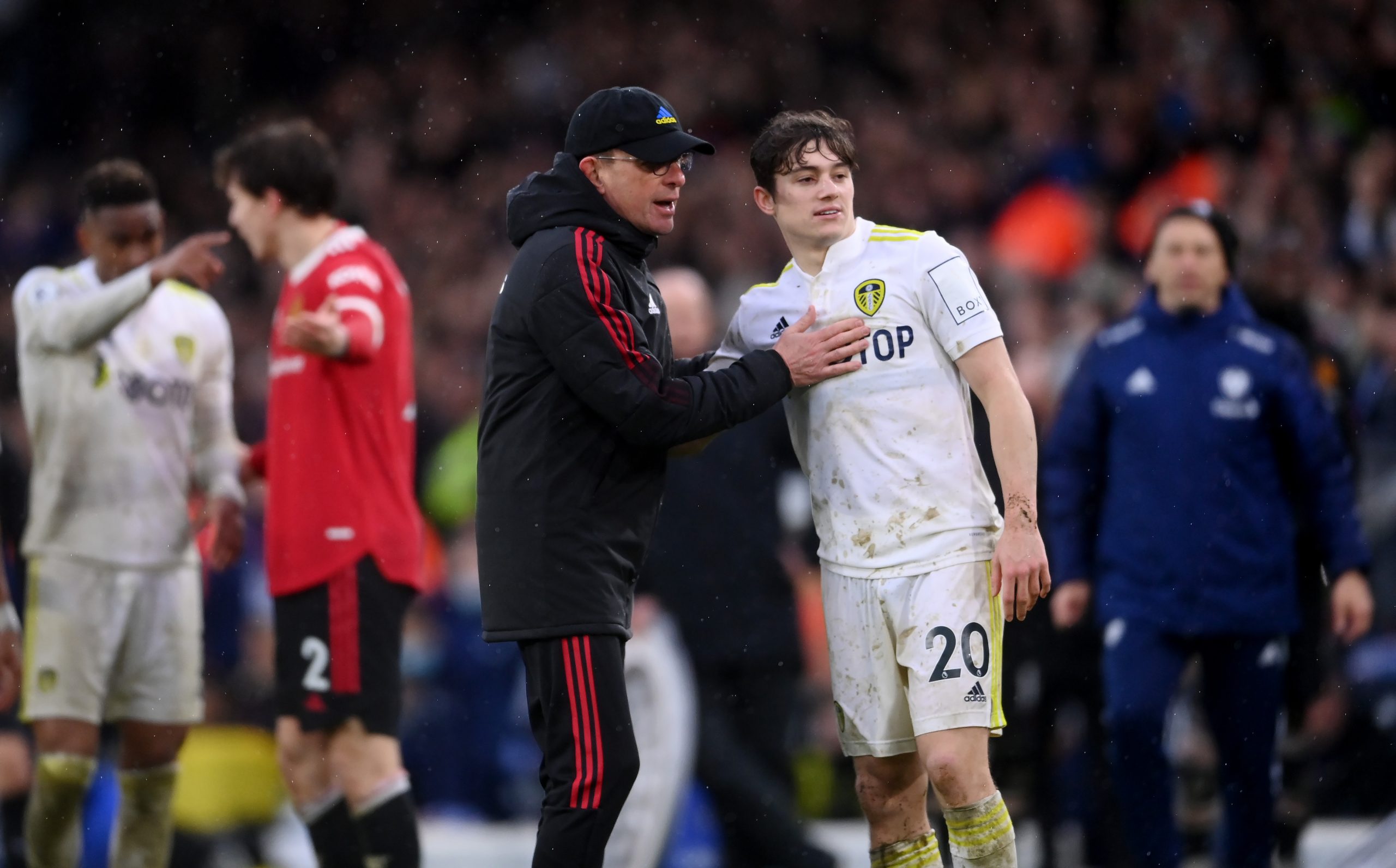 Manchester United interim manager Ralf Rangnick reveals discussion with referee regarding Bruno Fernandes challenge in Leeds United clash.