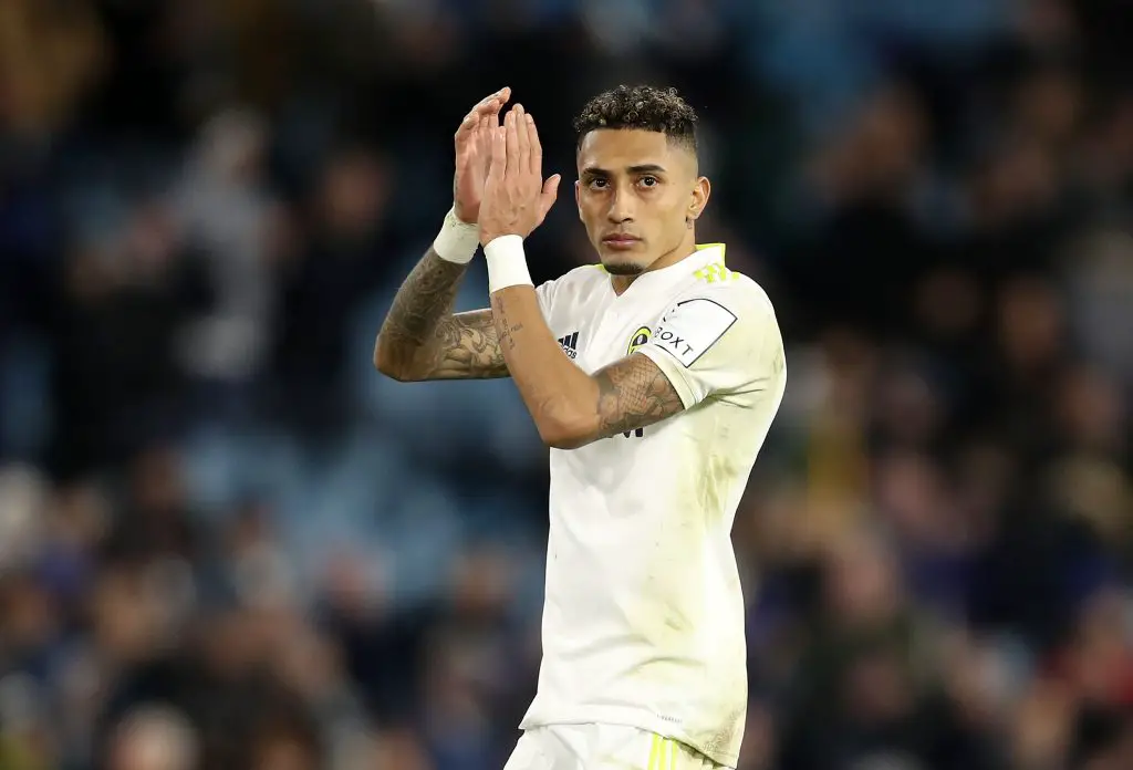 Leeds United did not want to sell Raphinha to Manchester United .  (Photo by George Wood/Getty Images)