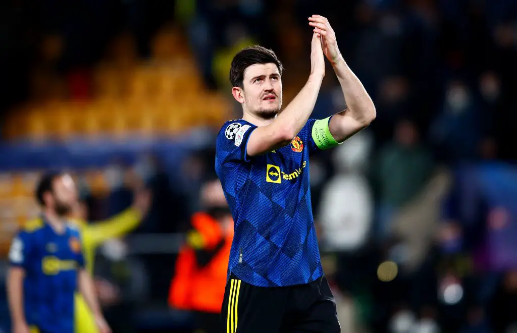 Harry Maguire denies claims of captaincy struggles with Cristiano Ronaldo. (Photo by Eric Alonso/Getty Images)