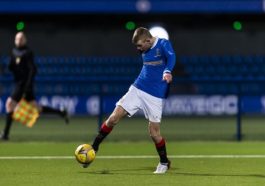 Rory Wilson in action for Rangers.