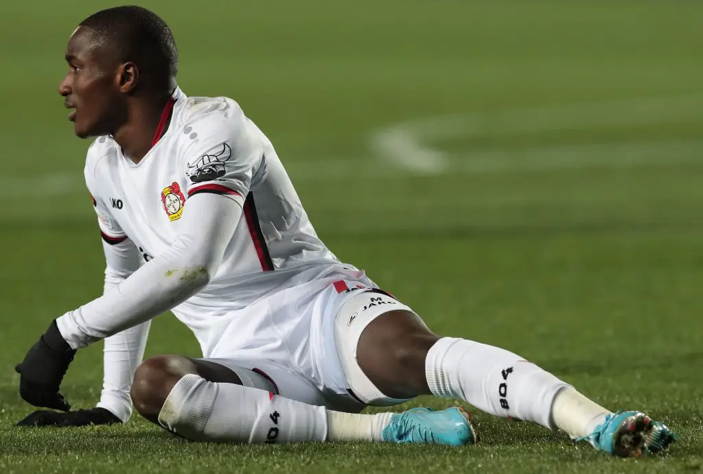 Leverkusen are unwilling to part ways with Moussa Diaby. (Photo by Emilio Andreoli/Getty Images)