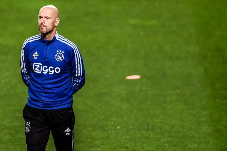 Erik Ten Hag in a training session at Ajax. (Photo by PATRICIA DE MELO MOREIRA/AFP via Getty Images)