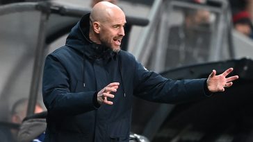 Erik ten Hag shuts down agreement claim with Ajax for player transfers to Man United. (Photo by OZAN KOSE/AFP via Getty Images)