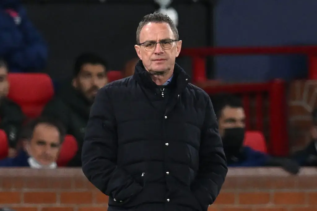 Manchester United interim manager Ralf Rangnick provides team news ahead of the Norwich City clash. (Photo by PAUL ELLIS/AFP via Getty Images)
