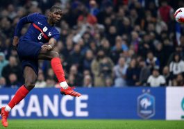 Paul Pogba in action for France. (Photo by FRANCK FIFE/AFP via Getty Images)