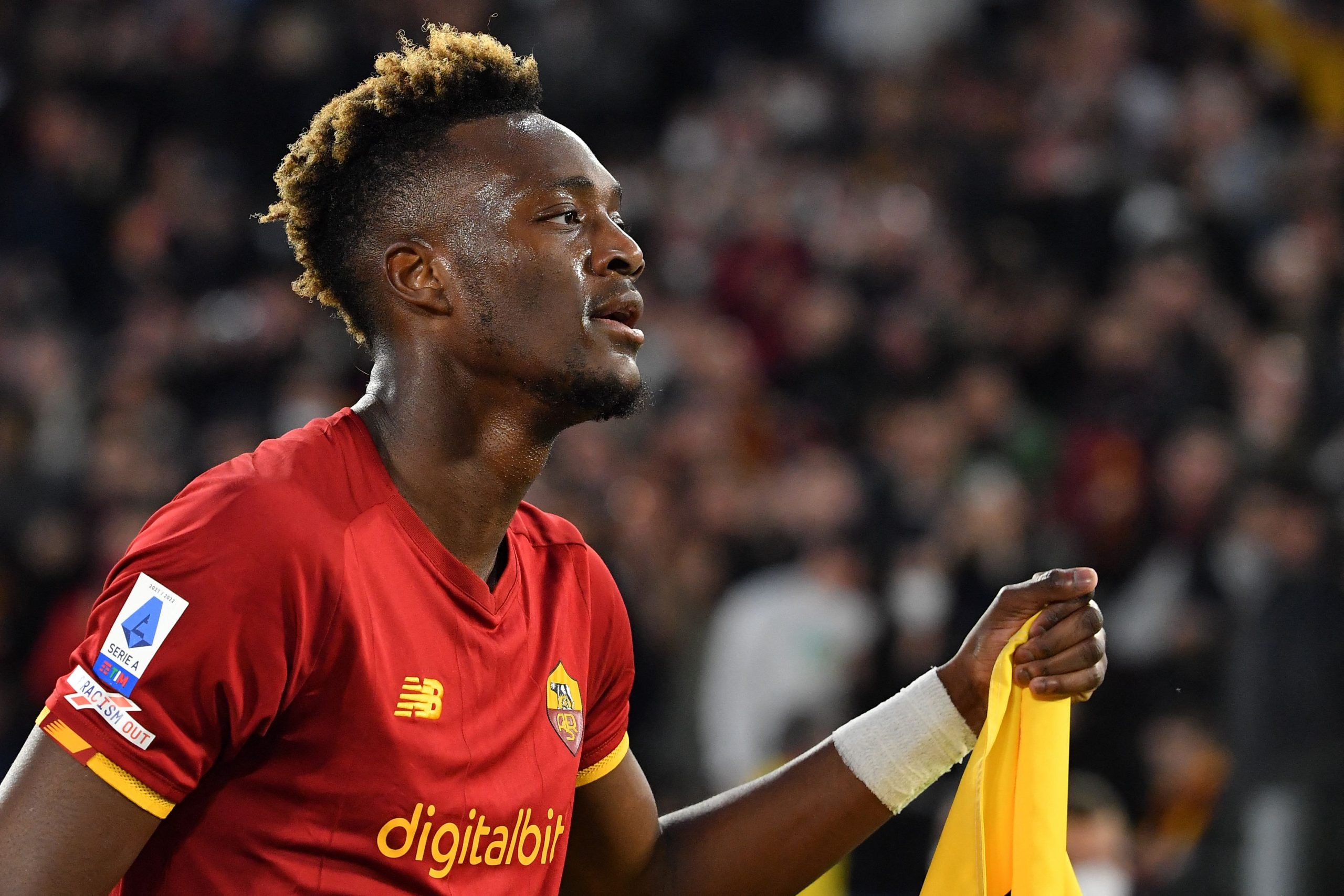 Tammy Abraham joined AS Roma last summer. (Photo by TIZIANA FABI/AFP via Getty Images)