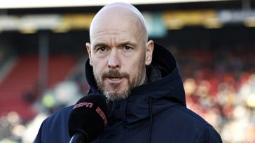 Ajax coach, Erik ten Hag, is linked with Manchester United. (Photo by MAURICE VAN STEEN/ANP/AFP via Getty Images)