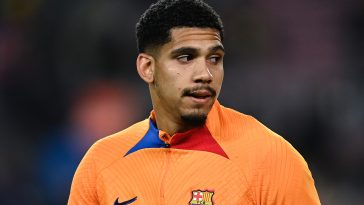 Ronald Araujo of Barcelona linked with Manchester United. (Photo by David Ramos/Getty Images)