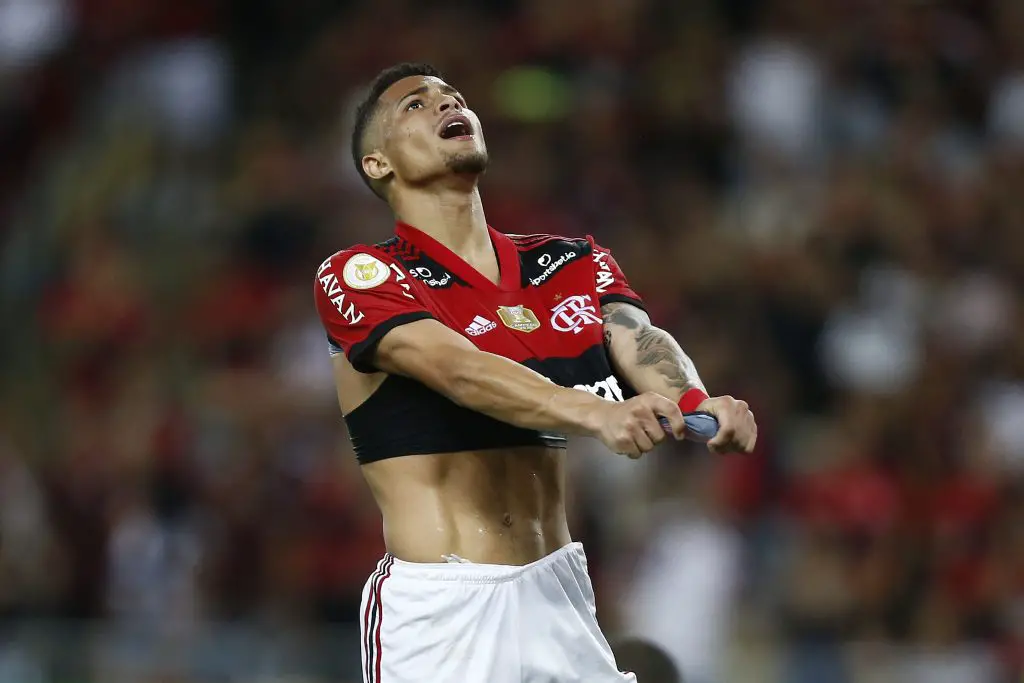 Manchester United looking to snap up Flamengo midfielder Joao Gomes by offering Andreas Pereira in a swap deal . (Photo by Wagner Meier/Getty Images)