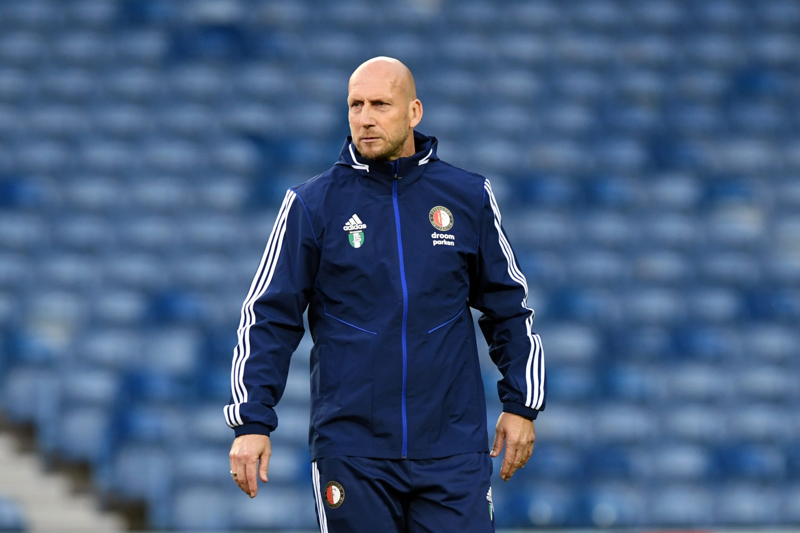 Jaap Stam in training as Feyenoord boss. (Image: ANDY BUCHANAN/AFP via Getty Images)