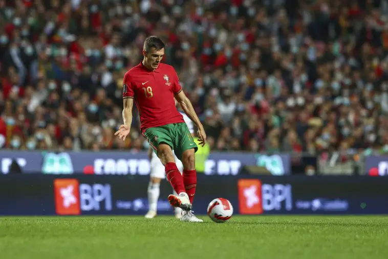 Joao Palhinha of Sporting CP and Portugal during the 2022 FIFA World Cup Qualifier match between Portugal and Serbia.