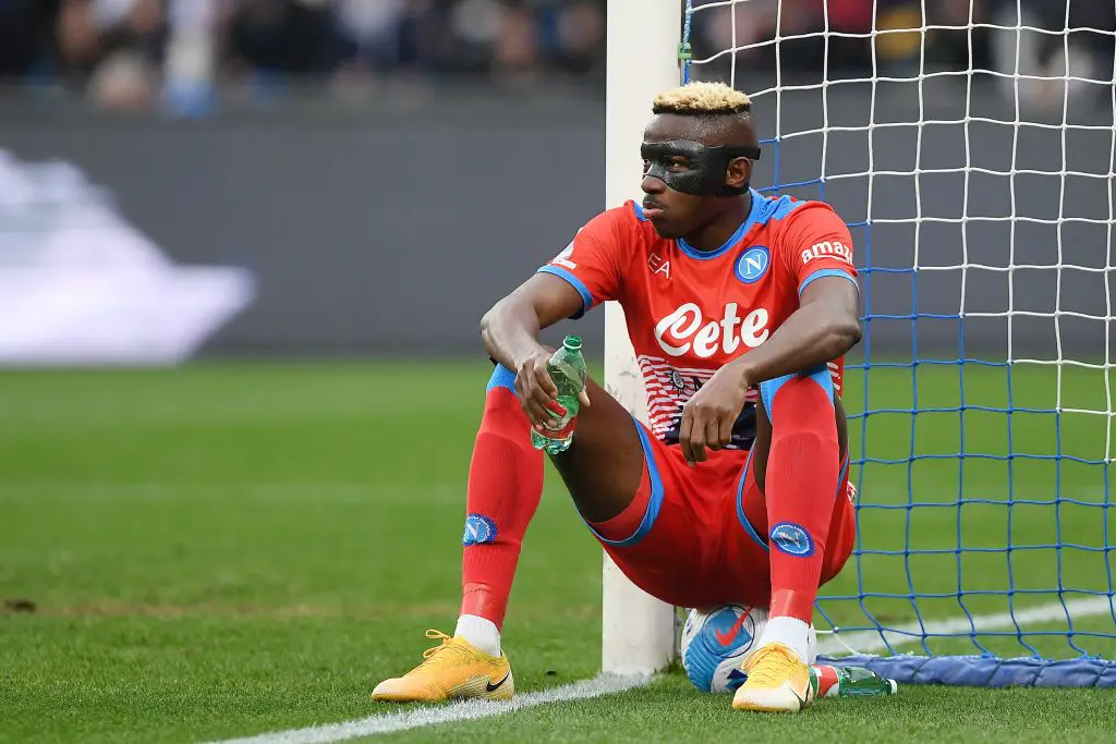 Manchester United move ahead of Arsenal and Newcastle United in the race for Napoli striker Victor Osimhen . (Photo by Francesco Pecoraro/Getty Images)