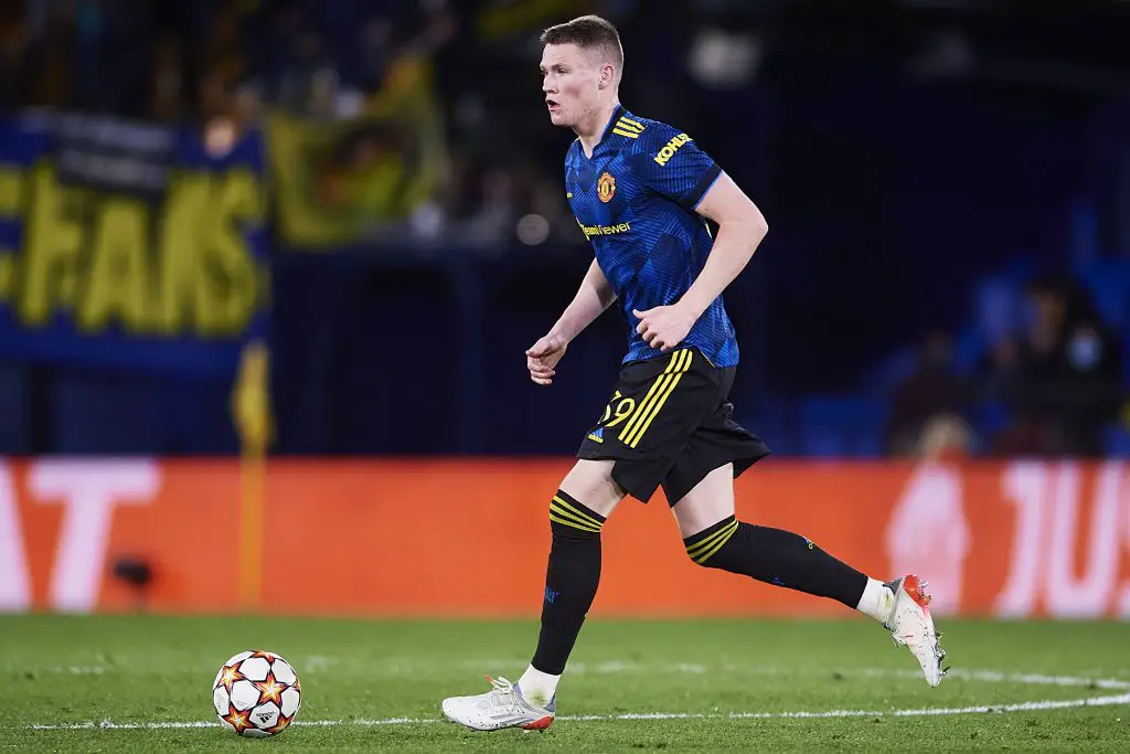 Ralf Rangnick said Manchester United star Scott McTominay could feature vs Arsenal. (Photo by Aitor Alcalde/Getty Images)