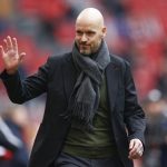 Incoming new Manchester United manager Erik ten Hag and assistant Mitchell van der Gaag arrive in England.