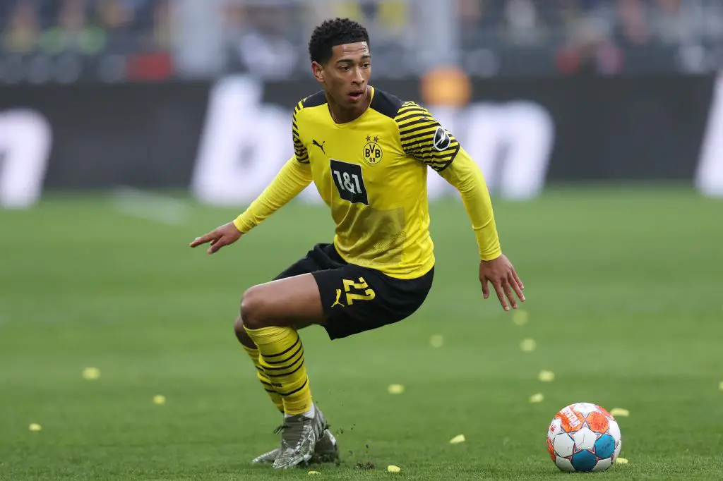 Manchester United receive a transfer blow as Jude Bellingham commits his future to Borussia Dortmund. (Photo by Alex Grimm/Getty Images)