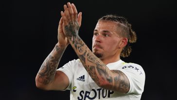 Kalvin Phillips of Leeds United applauds the fans . (Photo by Julian Finney/Getty Images)