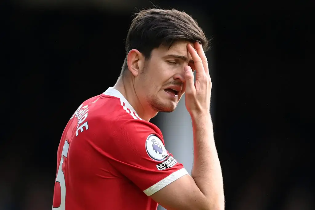 Harry Maguire has given disappointing outputs at Manchester United. (Photo by Michael Regan/Getty Images)