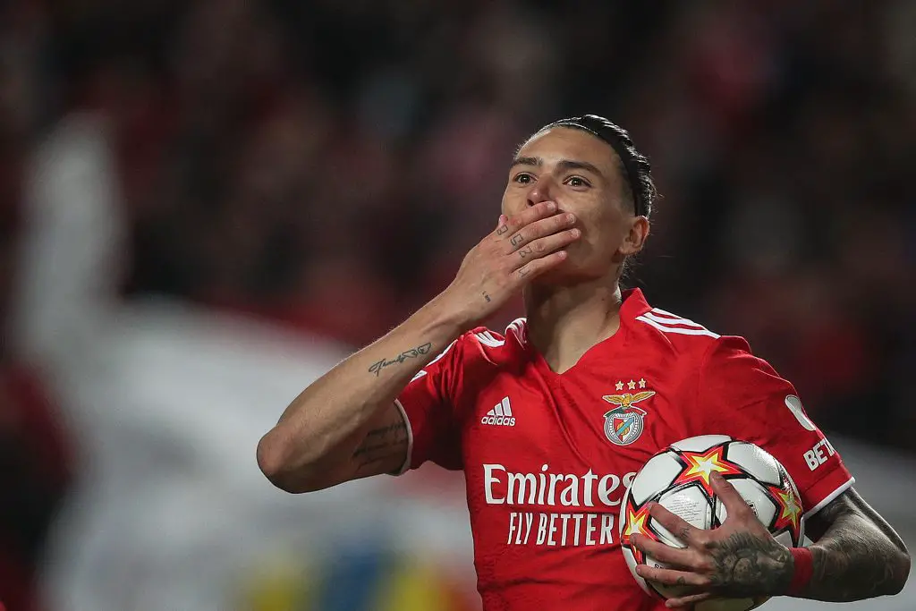 Transfer News: Manchester United in pole position to sign Benfica striker Darwin Nunez. (Photo by CARLOS COSTA/AFP via Getty Images)