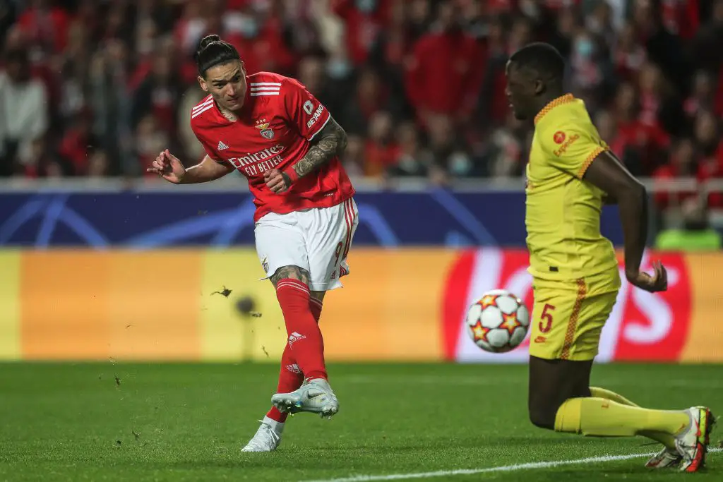 Benfica raise the asking price for striker Darwin Nunez in the summer in transfer blow to cash-strapped Manchester United. (Photo by CARLOS COSTA / AFP) (Photo by CARLOS COSTA/AFP via Getty Images)