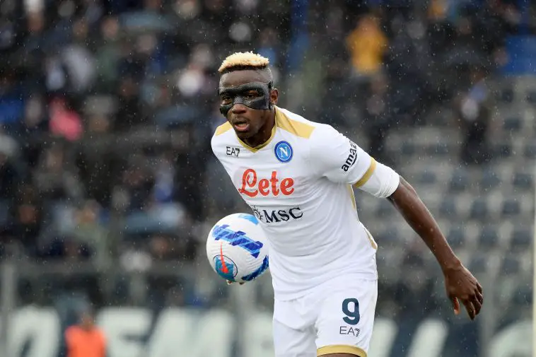 Victor Osimhen is happy at Napoli amidst Manchester United interest.