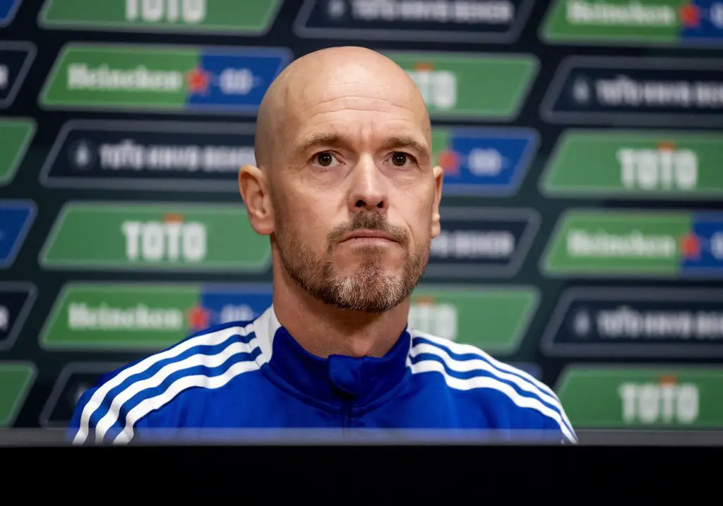 Erik ten Hag would hope his side presses from the front.