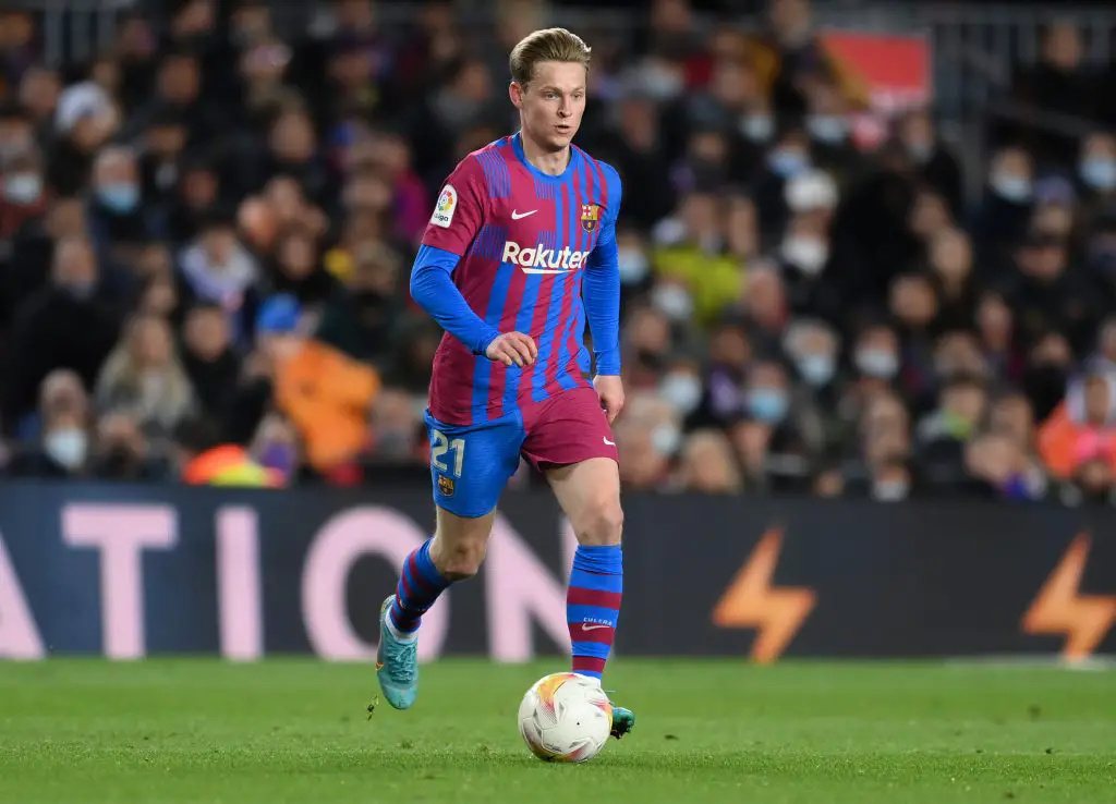 Manchester United handed Frenkie de Jong transfer boost as Barcelona are desperate to offload him. (Photo by David Ramos/Getty Images)