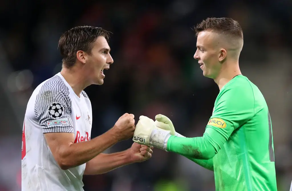 Philipp Kohn FC Red Bull Salzburg wanted by Manchester United to provide competition to David de Gea. (Photo by Christian Kaspar-Bartke/Getty Images)
