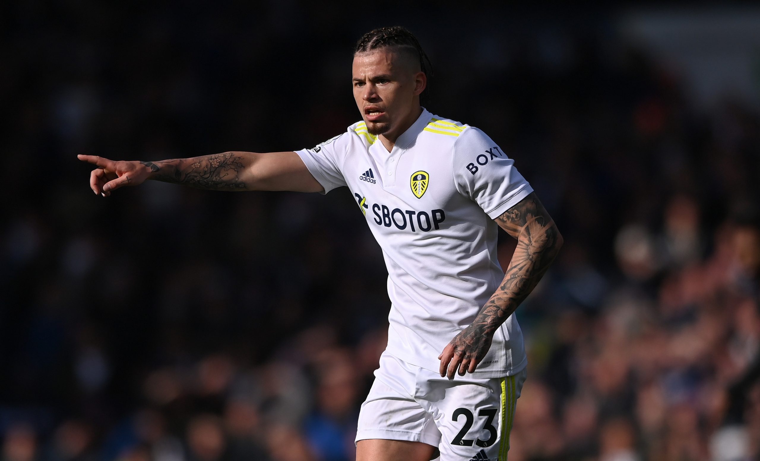 Kalvin Phillips in action for Leeds United against Southampton. (Photo by Stu Forster/Getty Images)