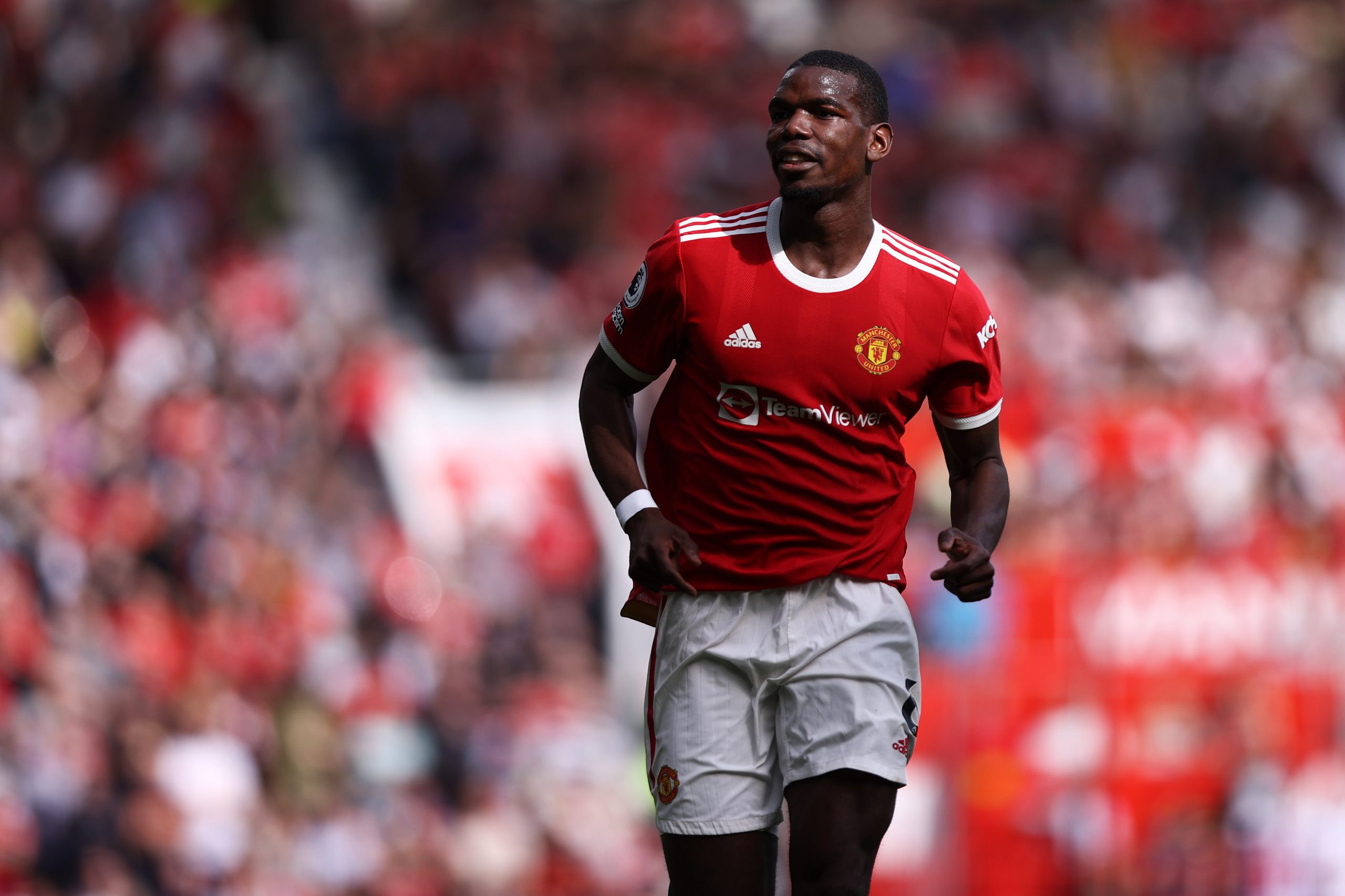 Paul Pogba was booed by Manchester United fans during the 3-2 win against Norwich City. (Photo by Naomi Baker/Getty Images)