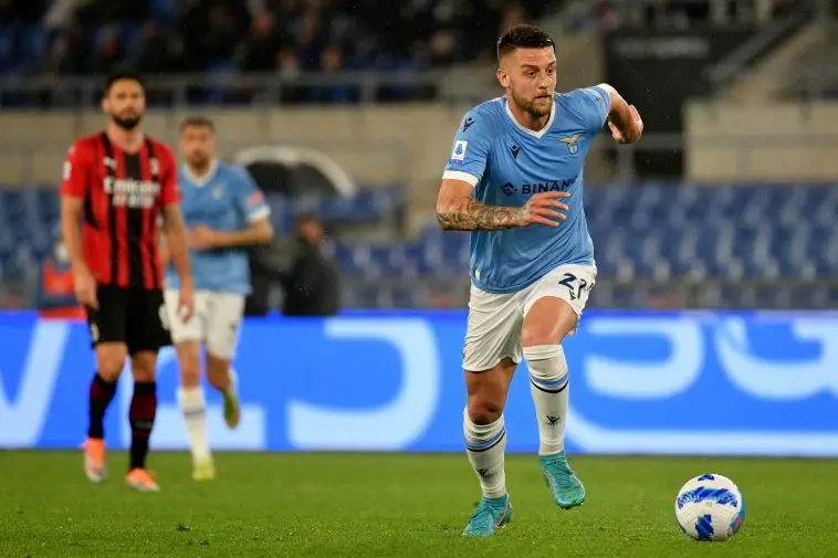 Sergej Milinkovic Savic of SS Lazio in action. (Photo by Marco Rosi - SS Lazio/Getty Images)