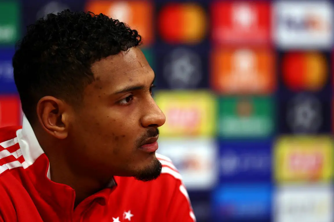 Sebastien Haller of Ajax speaks to the media during a press conference. (Photo by Dean Mouhtaropoulos/Getty Images)