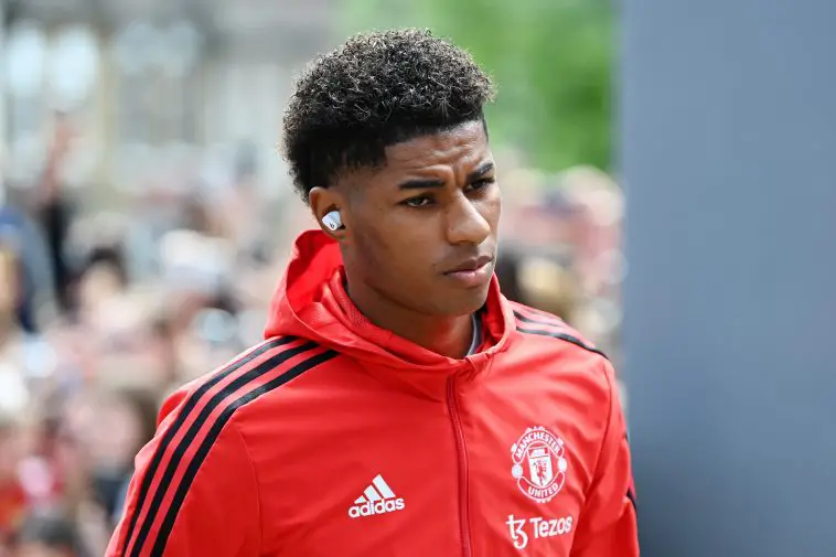 Marcus Rashford before the game against Crystal Palace. (Photo by Alex Broadway/Getty Images)