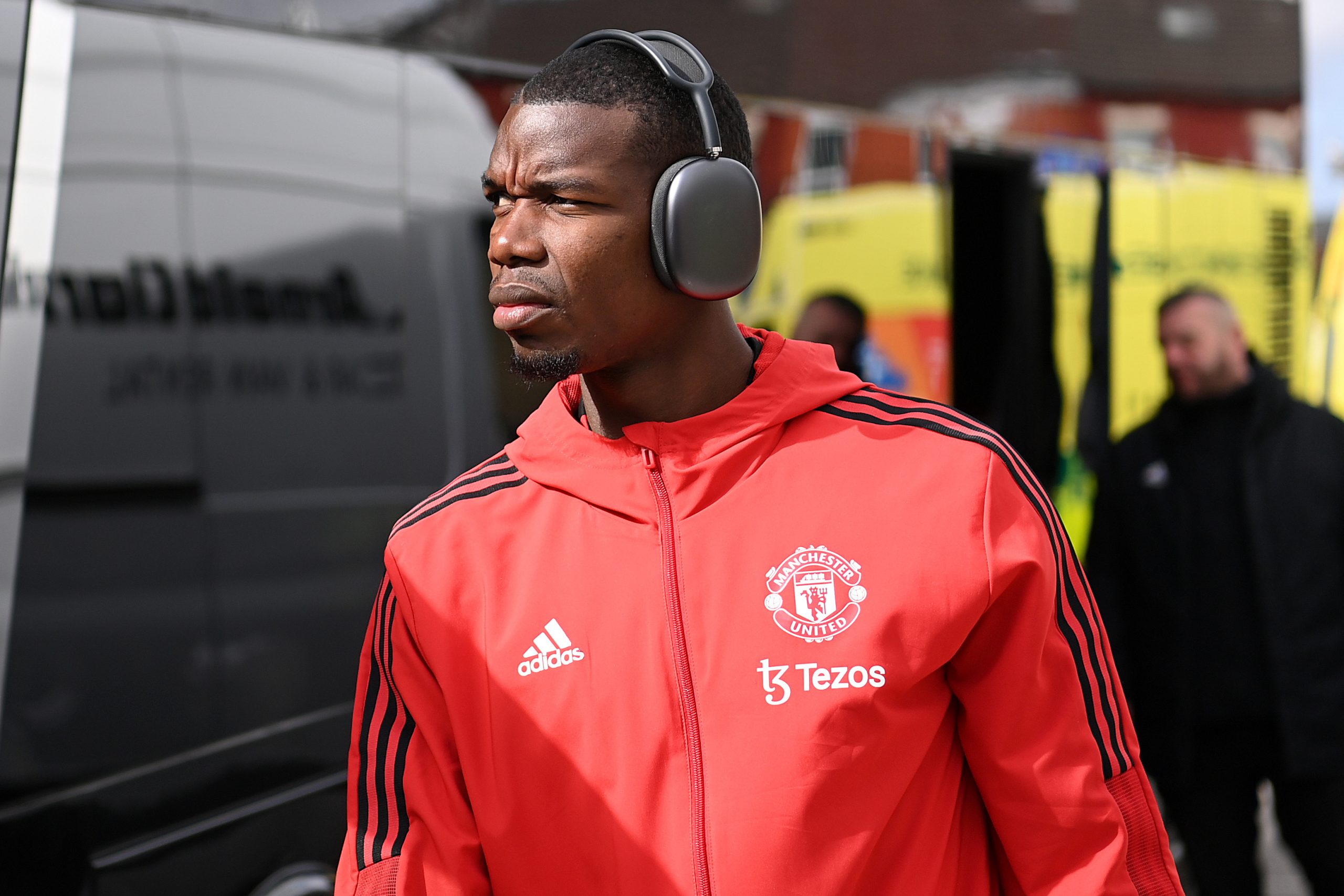 Paul Pogba of Manchester United before a game. (Photo by Michael Regan/Getty Images)