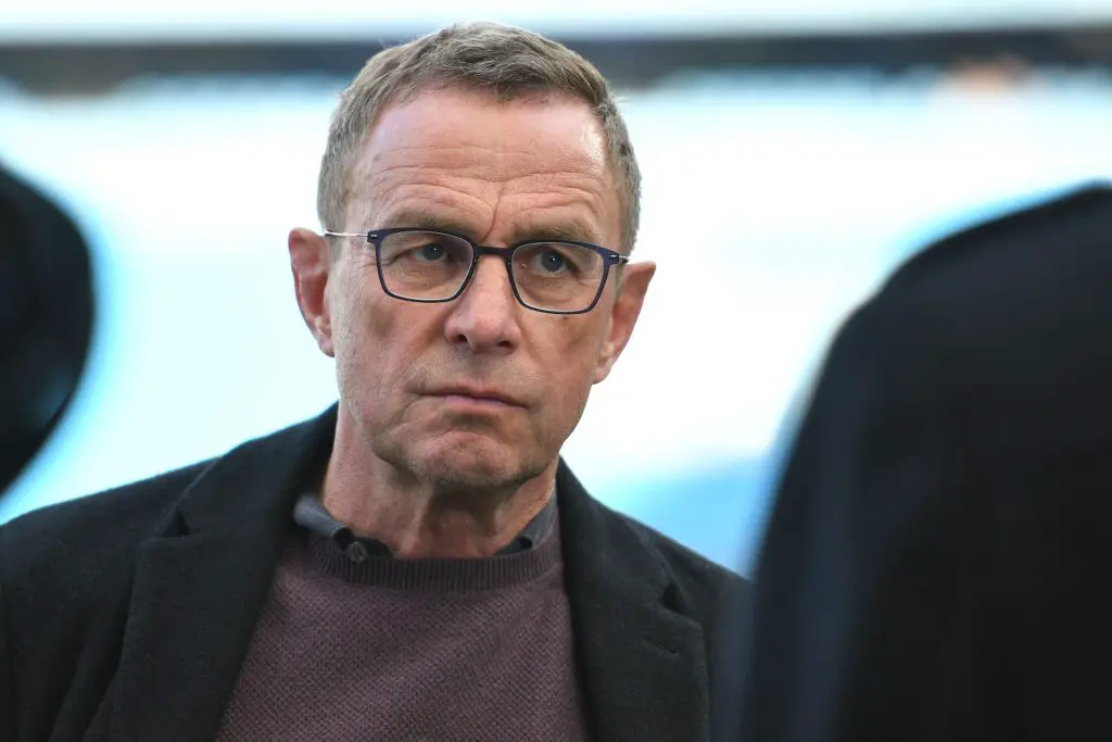 Ralf Rangnick gives latest injury news on Manchester United for Crystal Palace clash.  (Photo by OLI SCARFF/AFP via Getty Images)