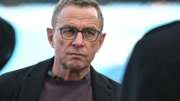 Ralf Rangnick is the interim manager of Manchester United until this summer. (Photo by OLI SCARFF/AFP via Getty Images)
