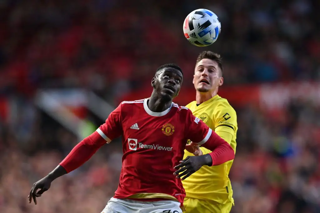 Fabrizio Romano: Manchester United decide to part ways with Eric Bailly and Axel Tuanzebe. (Photo by PAUL ELLIS/AFP via Getty Images)
