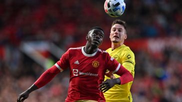Axel Tuanzebe is a transfer target for Brighton. (Photo by PAUL ELLIS/AFP via Getty Images)