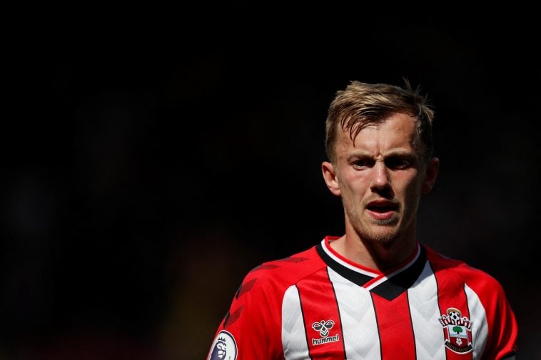 James Ward-Prowse in action for Southampton. (Photo by ADRIAN DENNIS/AFP via Getty Images)