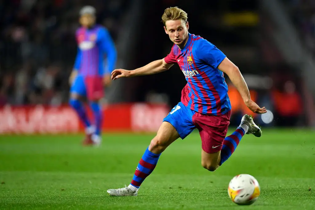 Frenkie de Jong has been a priority target for Manchester United this summer. (Photo by PAU BARRENA/AFP via Getty Images)