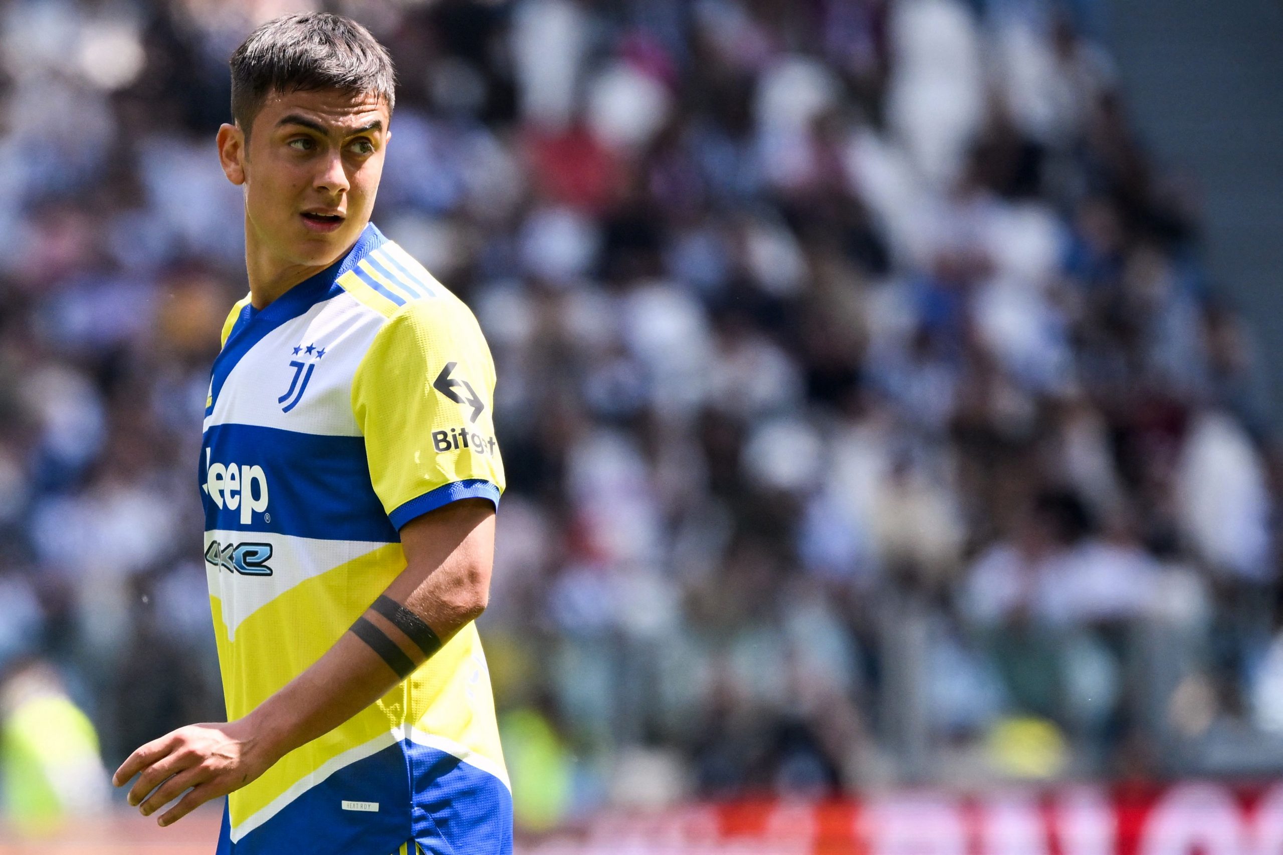 Paulo Dybala in action for Juventus. (Photo by MARCO BERTORELLO/AFP via Getty Images)