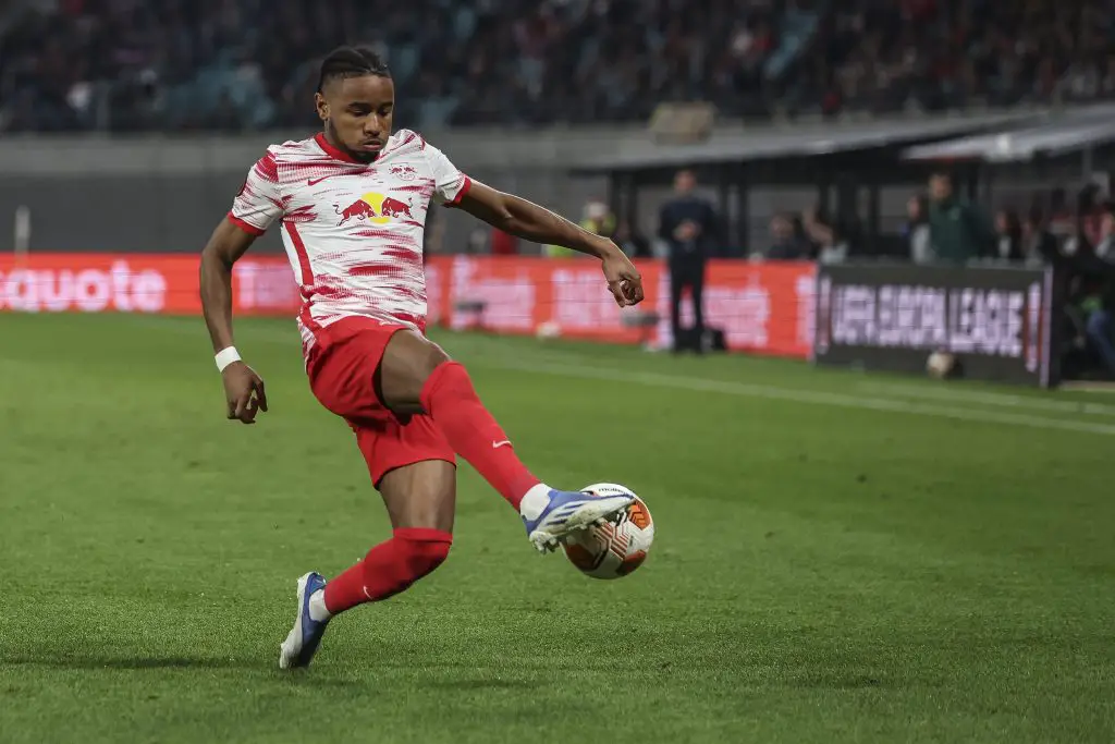 RB Leipzig star Christopher Nkunku "flattered" by Manchester United interest. (Photo by Maja Hitij/Getty Images)