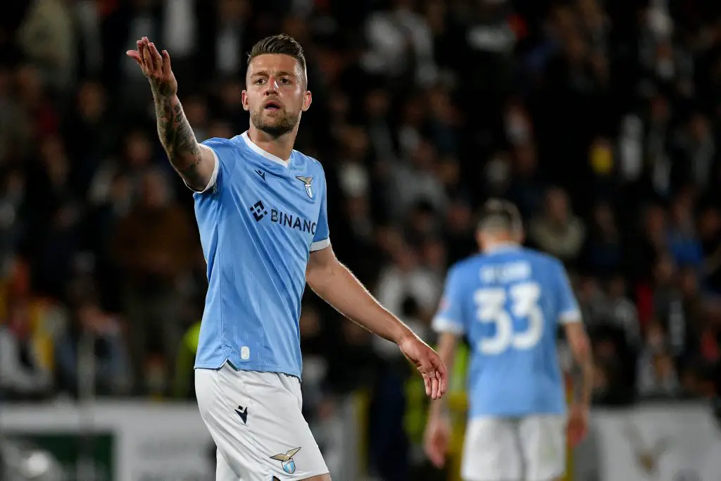 Manchester United receive transfer blow as Lazio president Claudio Lotito says Sergej Milinkovic-Savic is not for sale. (Photo by Marco Rosi - SS Lazio/Getty Images)