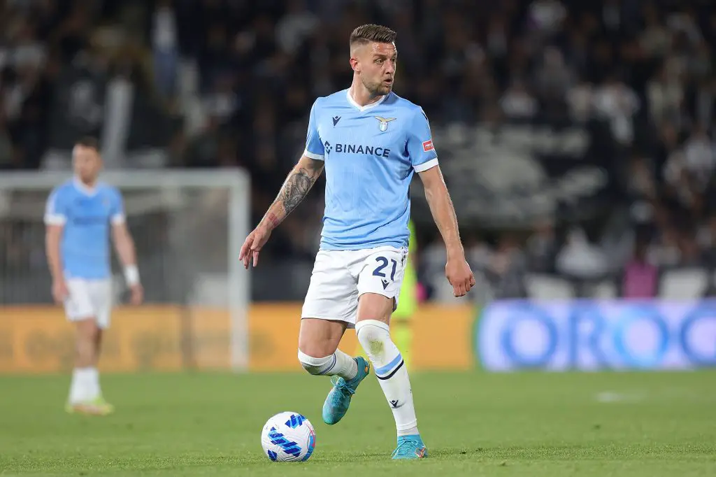 Manchester United will need to fight Juventus to land Lazio midfielder Sergej Milinkovic-Savic in the summer. (Photo by Gabriele Maltinti/Getty Images)